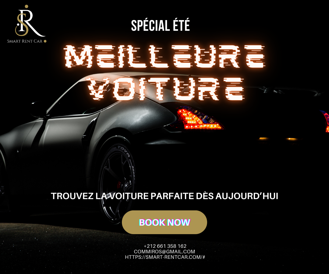 Voiture de location Smart Rent Car garée en toute sécurité à Marrakech – meilleur parking et guide pour voitures de location