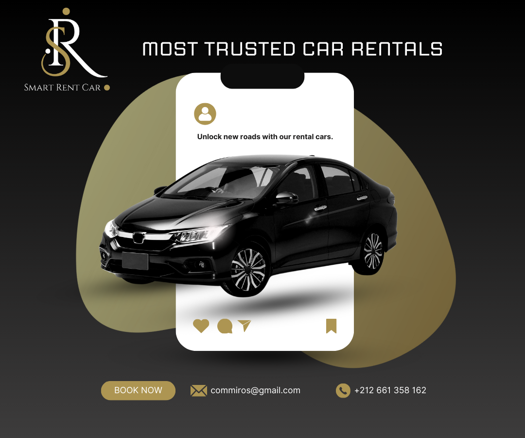 Smart Rent Car with contact info – essential travel apps for Morocco road trips.